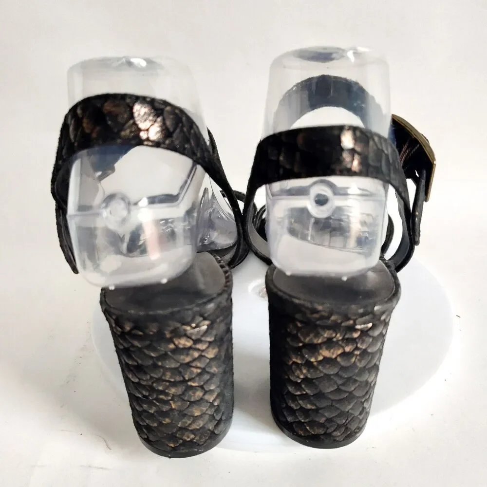 Vaneli Iridescent Snakeskin Black 3